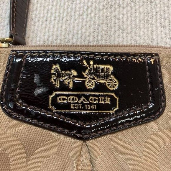 COACH Madison Optic C Coin Wallet- Brown logo - Picture 2 of 4